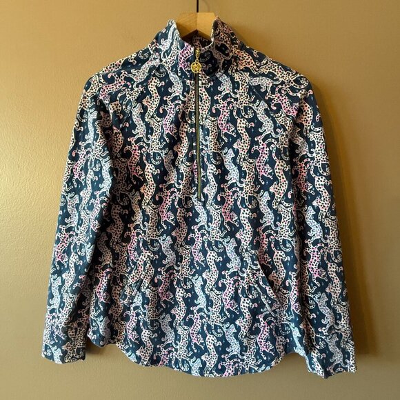 Women's XS Lilly Pulitzer Popover Skipper On The Catwalk Half Zip - Picture 2 of 8